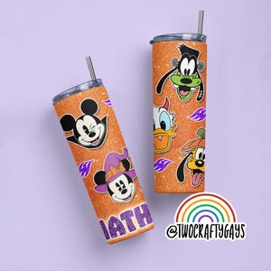 Halloween Disney Cruise Line Custom 20 oz Tumbler (Personalized for Orlando, Florida, Wish, Wonder, Fantasy, Dream, Magic, Mickey, Minnie)