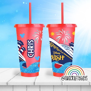Disney Cruise Line Personalized Starbucks Tumbler Cup (Orlando Vacation, Wish, Wonder, Fantasy, Dream, Magic, Treasure, Adventure, Mickey)