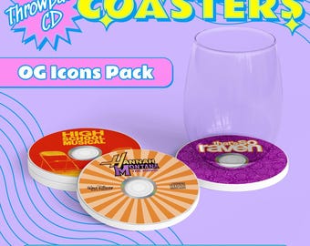 Posavasos de CD de Disney Channel: High School Musical, Raven, Hannah Montana, regalo de los años 2000 (año 2000)