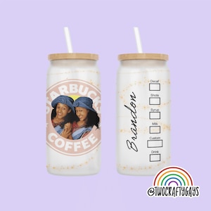 Sister Sister Personalized Starbucks Libbey Beer Can Glass (Disney Channel, Y2K, 2000s, Gifts for Her, Birthday, Bachelorette)