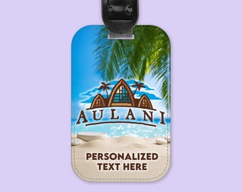Disney Aulani Custom Luggage Tag – Personalized Bag Keepsake for Hawaii Family Vacation