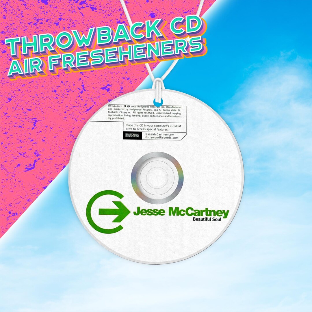 Jesse McCartney CD Car Air Freshener – 90s, Y2K 2000s Throwback, Birthday Gift, Christmas