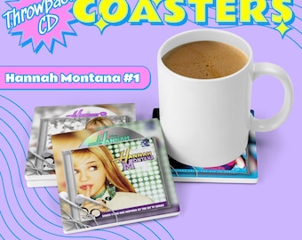 Disney Channel Throwback CD Coasters - Hannah Montana, Miley Cyrus, Y2K 2000s Gift