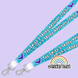 Personalisierte Halloween Cruise Lanyard - Kundenspezifischer Schlüsselkartenhalter für Familienurlaub