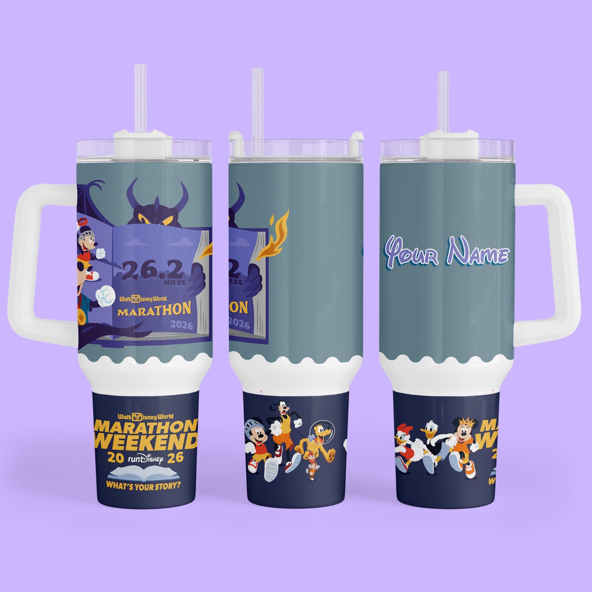 Discover RunDisney Marathon Personalized 40 oz Tumbler - Custom for Disney Vacation Race
