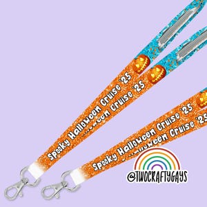 Personalisierte Halloween Cruise Lanyard - Kundenspezifischer Schlüsselkartenhalter für Familienurlaub