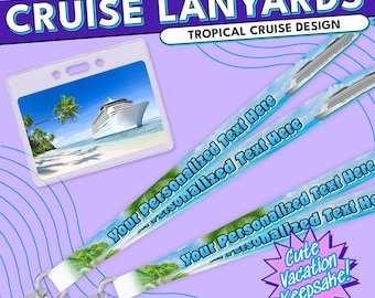 8 Pack Cruise Lanyard met Waterdichte ID-Kaarthouder, Kleurrijke Effen Kleur Duurzaam Lanyard met Badge ID Houder voor Badge Card en Carnival Sail (Diverse Regenboog 8 Kleuren