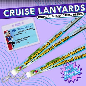 Personalisiertes Disney Cruise Lanyard - Kundenspezifischer Schlüsselkartenhalter für Familienurlaub