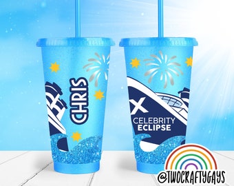 Celebrity Cruise Line Personalized Starbucks Tumbler Cup (Beyond, Apex, Edge, Flora, Reflection, Silhouette, Eclipse, Equionx, Solstice)