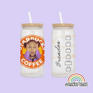 That&#39;s So Raven Personalized Starbucks Libbey Beer Can Glass (Disney Channel, Y2K, 2000s, Gifts for Her, Birthday, Bachelorette)