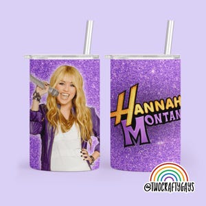 Hannah Montana 12oz Stainless Steel Tumbler Cup (Miley Cyrus, Disney Channel, 2000, Y2K, Gift for Her, Girlfriend, Millennial, Bachelorette)