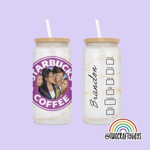 Cheetah Girls Personalized Starbucks Libbey Beer Can Glass (Raven, Disney Channel, Y2K, 2000s, Gifts for Her, Birthday, Bachelorette)