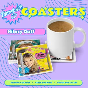 Posavasos de CD de Disney Channel: Lizzie McGuire, Hilary Duff, regalo de los años 2000 (año 2000)