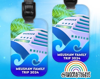 Cruise Line Personalized Luggage Tag (Carnival, Royal Caribbean, Disney Cruise, Celebrity, Princess, Virgin, Norwegian)