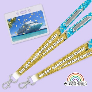 Personalisiertes Cruise Lanyard - Benutzerdefinierter Schlüsselkartenhalter für den Familienurlaub