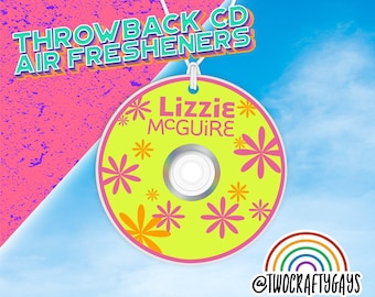 Lizzie McGuire CD Car Air Freshener – Hilary Duff, Disney Channel Y2K 2000s Throwback, Birthday Gift, Christmas