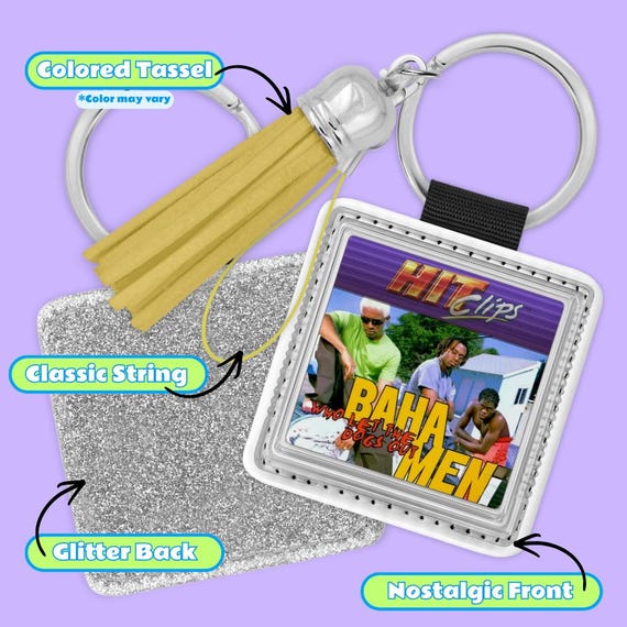 Throwback Hit Clips Inspired Keychains - Retro 2000s, Y2K Gift for