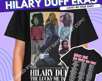 Hilary Duff „Lucky Me“-Tour-Shirt – Konzert-T-Shirt „Luck… or Something“, Lizzie McGuire Y2K-Nostalgie, Geschenk für Hilary-Duff-Fans