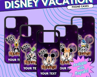 Personalized Disney Halloween iPhone Case  (Custom Family Trip Souvenir Phone Cover Not So Scary)