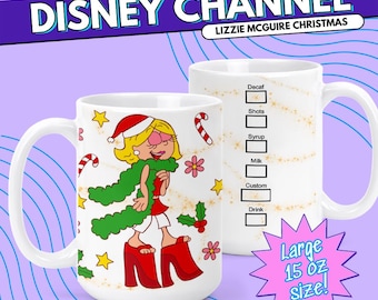 Lizzie McGuire Christmas Mug – Hilary Duff Disney Channel Throwback, Y2K Holiday Coffee Cup, 2000s Christmas Nostalgia Gift