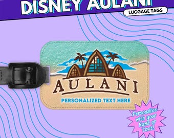 Disney Aulani Custom Luggage Tag – Personalized Bag Keepsake for Hawaii Family Vacation