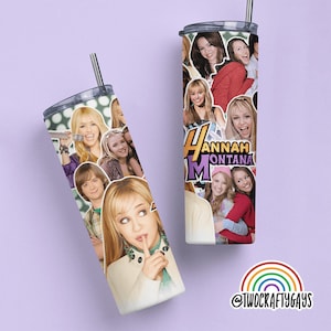 Hannah Montana Stainless Steel Tumbler (Disney Channel, Miley Cyrus, Y2K, 2000s, Gift for Her, Gift for Him)