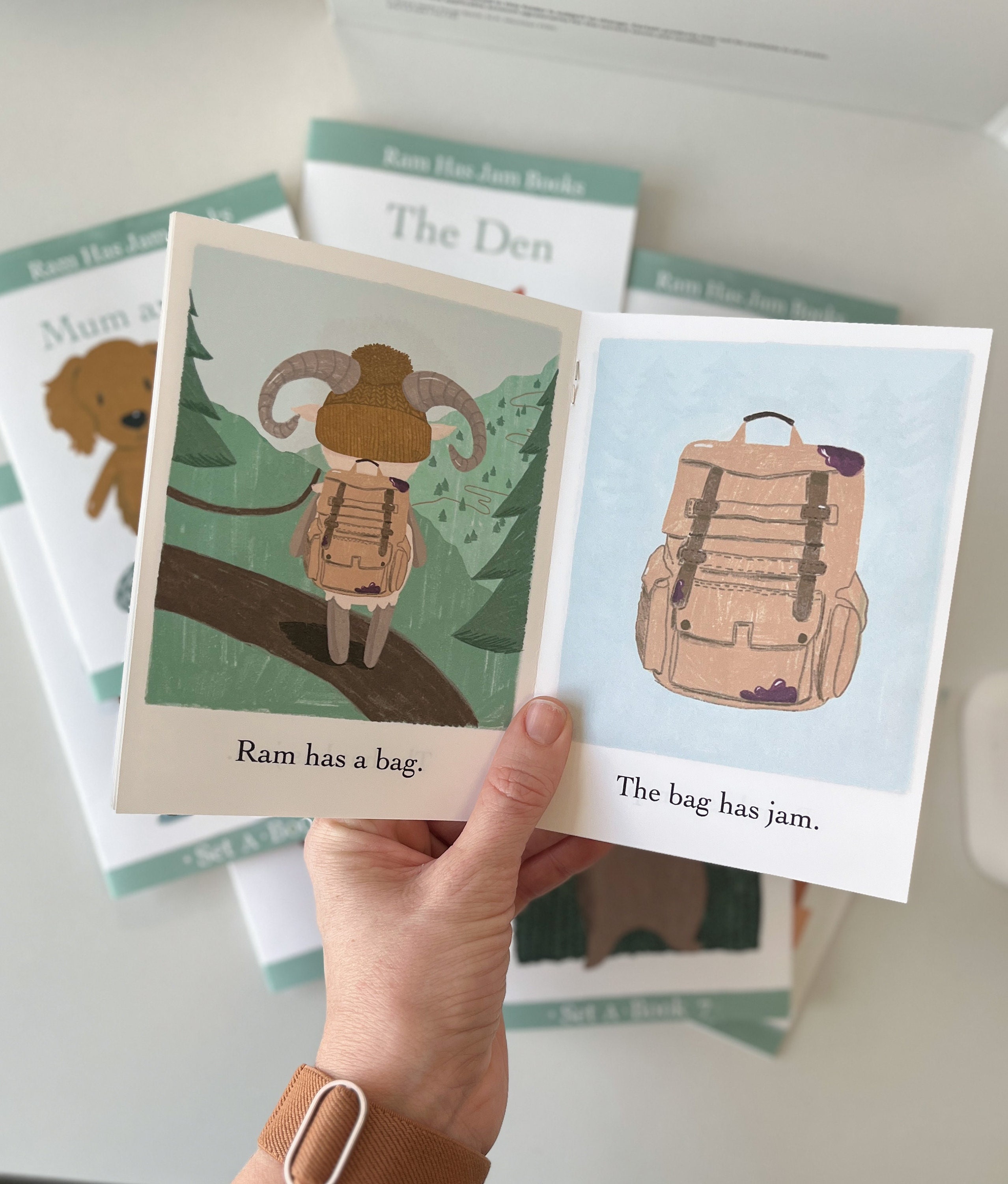 Set 2 Teach Kids to Read Ram Has Jam Books Set A Beginner Reader