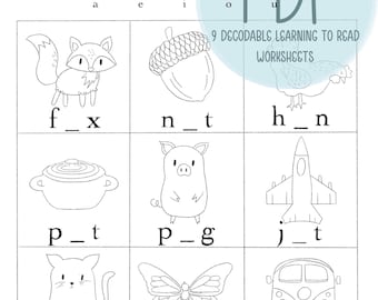 CVC Words Practice Worksheets – Kindergarten Learning To Read (PDF)