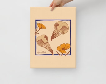 Owl Poppy- Canvas Print
