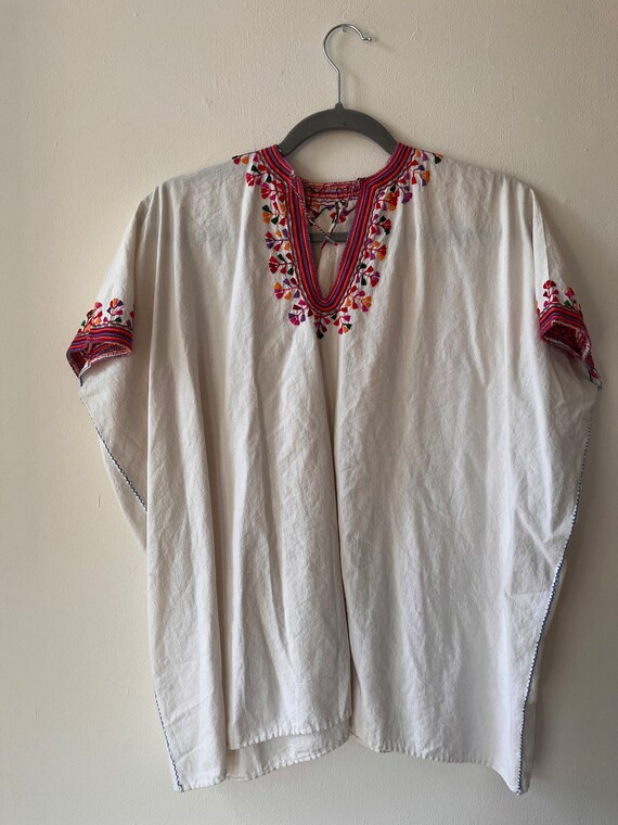 Embroidered linen top - image 1