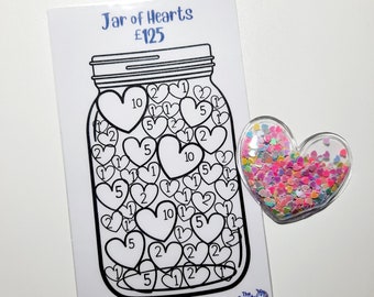 Physical Jar of Hearts savings challenge | The Spendy Unicorn