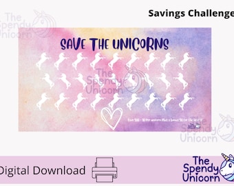 Save the Unicorns | Save 300 Savings challenge | Cash Budgeting | The Spendy Unicorn