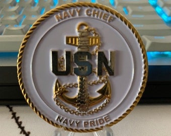 Beautiful Navy Chief Senior Enlisted Class 125 CPO Challenge Coin