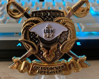 Schöne Navy Chief Goatlocker Approved CPO Challenge Münze