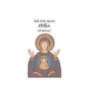 Hail Holy Queen Stickers, Catholic Stickers, Virgin Mary Stickers, Mother of God Stickers, RCIA/OCIA Gift, Catholic Gift image 6