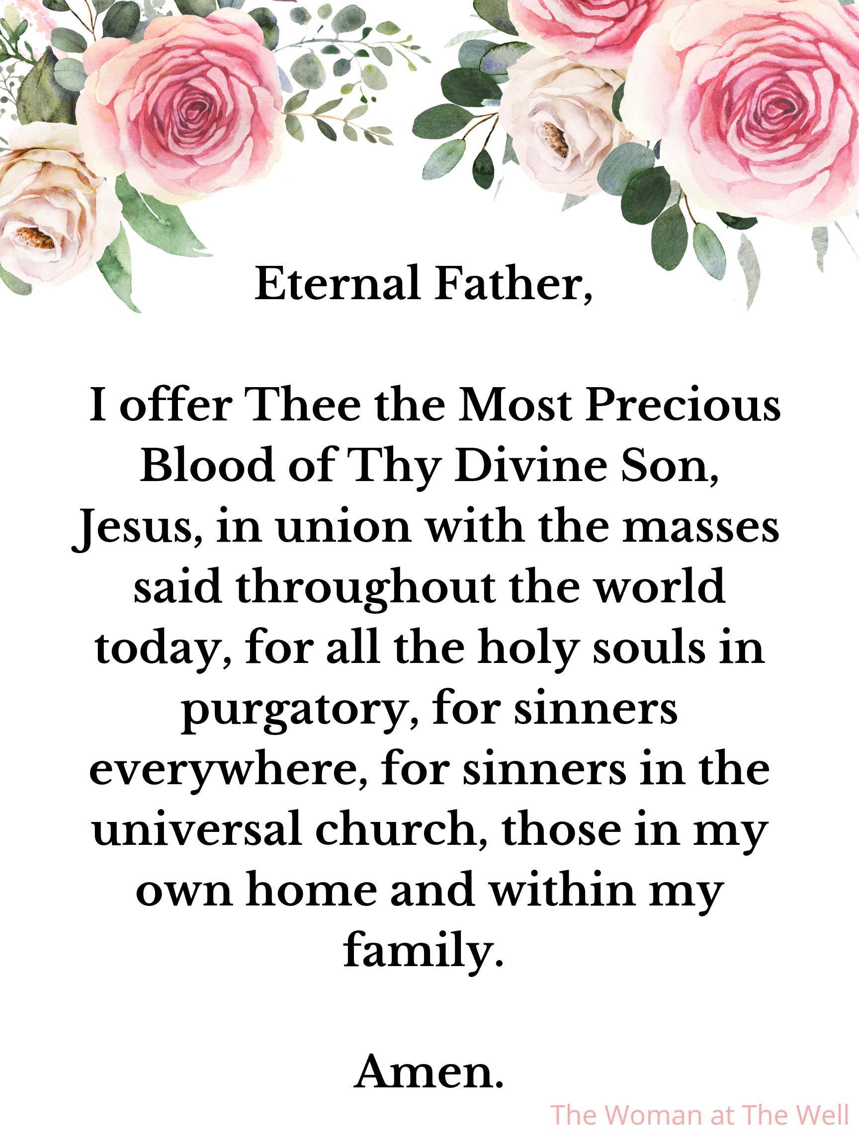 Prayer for All Souls Day, Catholic Prayer Prints, Catholic Digital Art