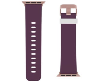 Correa de silicona color ciruela para Apple Watch / Correa reemplazable para Apple Watch / Correa deportiva para Apple Watch