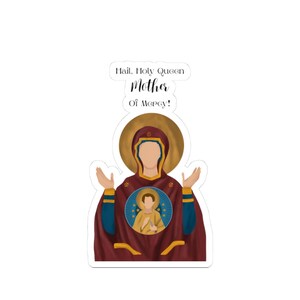 Hail Holy Queen Stickers, Catholic Stickers, Virgin Mary Stickers, Mother of God Stickers, RCIA/OCIA Gift, Catholic Gift image 8