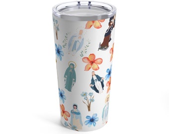 Mary Tumbler 20oz, Our Lady Travel Cup, Blessed Mother Travel Mug, Catholic Woman Gift