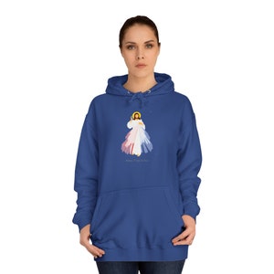 Divine Mercy Hoodie, Divine Mercy Sweater Catholic Hoodie, Catholic Sweater, Catholic Clothing Jesus I Trust in You Hoodie Catholic Gift