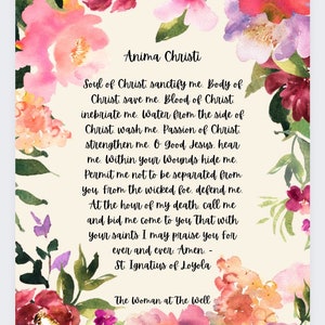 Anima Christi Gebets-Digitaldruck, katholische Digitaldruck, katholische druckbare, katholische Download, Anima Christi Gebets-Digitaldruck, digitale Kunst