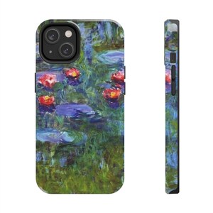 Claude Monet Water Lilies Tough Phone Cases, Iconic iphone 11 12 13 14 Mini Pro Plus ProMax X Xr Xs XsMax