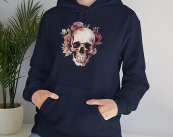 Memento Mori--Remember Your Death Hoodie, Skull Hoodie, Catholic Hoodie, Iconic Hoodie
