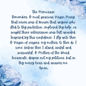 The Memorare Prayer, Marian Prayer, Blessed Mother, Remember Oh Most Gracious Virgin Mary, Catholic Prayer, Our Lady, Holy Mother