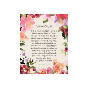 Anima Christi Fine Art Posters, Catholic Wall Print, Catholic Home Decor, Giclee technique, Gallery Grade paper
