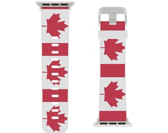 Apple Watch-armband från Kanadas flagga | Kanadensiskt Apple Watch-armband | Ersättningsarmband för Apple Watch