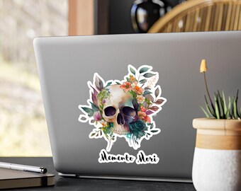 Memento Mori Stickers | Floral Skull Stickers | Day of the Dead Stickers | Gothic Vinyl
