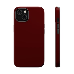 Dark Red MagSafe Tough Cases, iphone 13 14 Mini Pro ProMax Plus