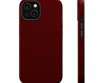 Dark Red MagSafe Tough Cases, iphone 13 14 Mini Pro ProMax Plus