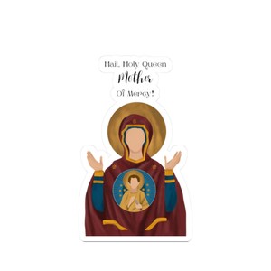 Hail Holy Queen Stickers, Catholic Stickers, Virgin Mary Stickers, Mother of God Stickers, RCIA/OCIA Gift, Catholic Gift image 4